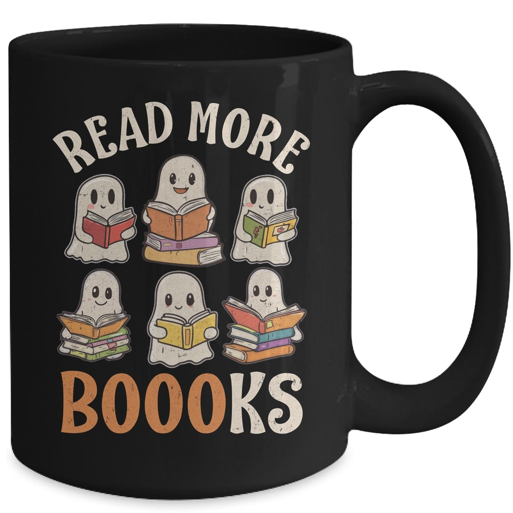 Groovy Halloween Ghost Read More Boooooks Librarian Teacher Mug | teecentury