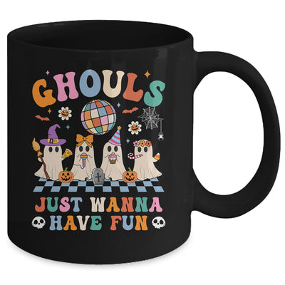 Groovy Halloween Ghouls Just Wanna Have Fun Dancing Ghost Mug | teecentury