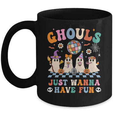 Groovy Halloween Ghouls Just Wanna Have Fun Dancing Ghost Mug | teecentury