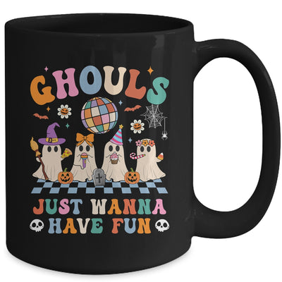 Groovy Halloween Ghouls Just Wanna Have Fun Dancing Ghost Mug | teecentury