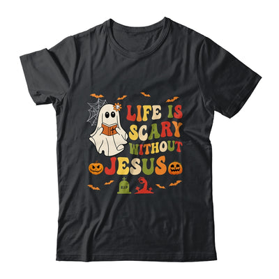 Groovy Halloween Life Is Scary Without Jesus Christian Lover Shirt & Hoodie | teecentury