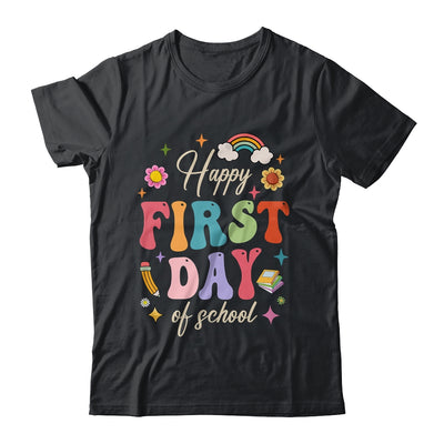 Groovy Happy First Day Of School Back To School Teacher Kids Shirt & Hoodie | teecentury