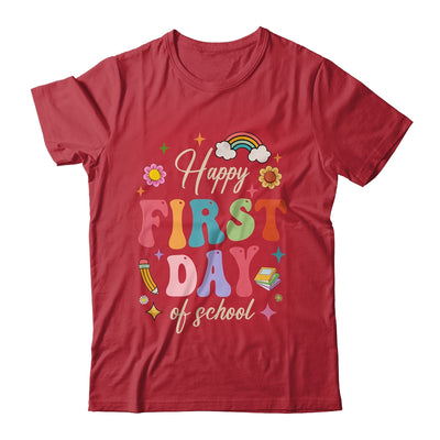 Groovy Happy First Day Of School Back To School Teacher Kids Shirt & Hoodie | teecentury