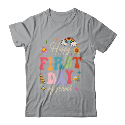 Groovy Happy First Day Of School Back To School Teacher Kids Shirt & Hoodie | teecentury