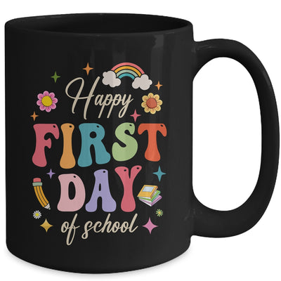 Groovy Happy First Day Of School Back To School Teacher Kids Mug | teecentury