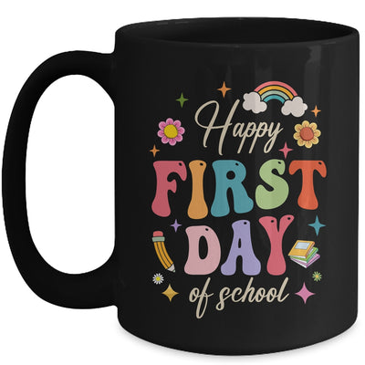 Groovy Happy First Day Of School Back To School Teacher Kids Mug | teecentury
