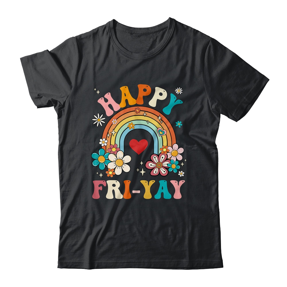 Groovy Happy Fri-Yay Friday Lovers Fun Teacher Shirt & Hoodie | teecentury