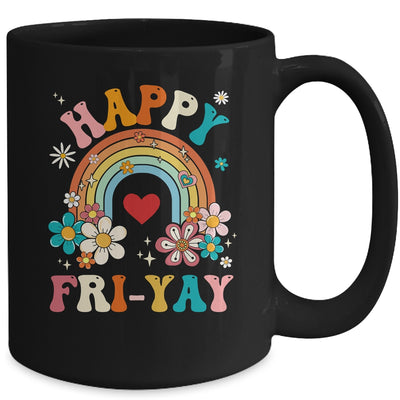 Groovy Happy Fri-Yay Friday Lovers Fun Teacher Mug | teecentury