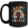 Groovy Happy Fri-Yay Friday Lovers Fun Teacher Mug | teecentury