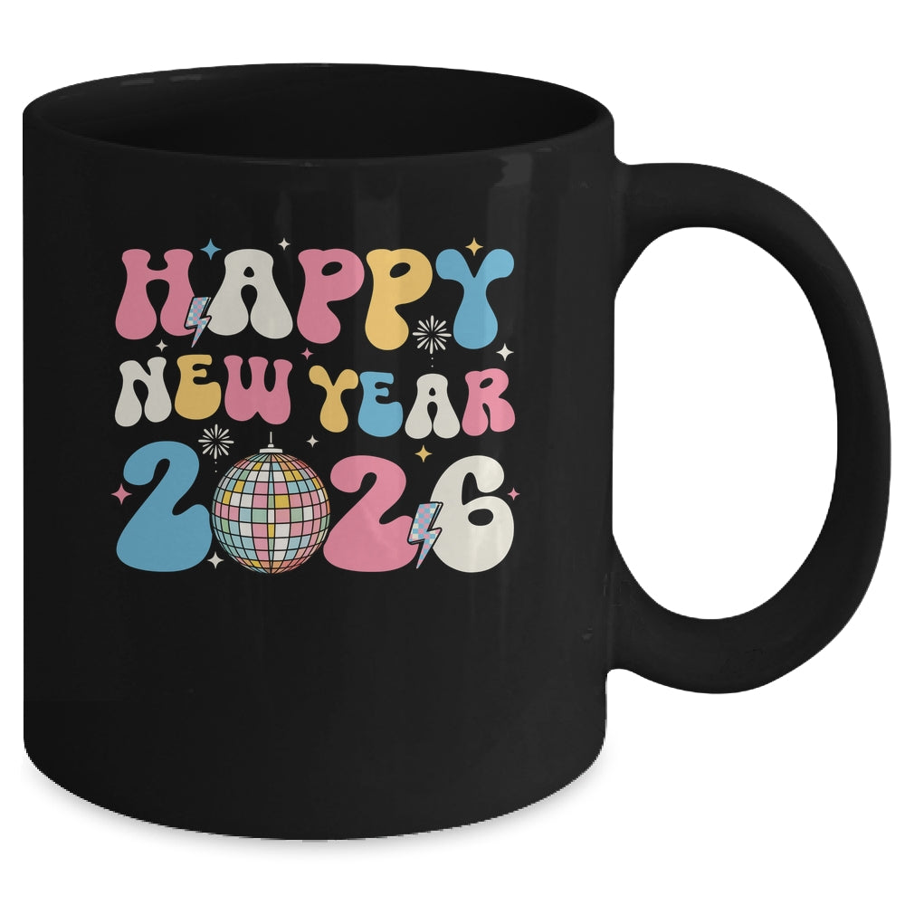 Groovy Happy New Year 2026 Party Cute New Years Eve NYE 2026 Mug | teecentury