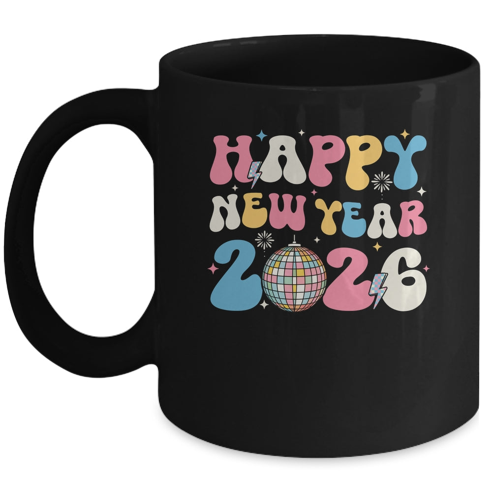 Groovy Happy New Year 2026 Party Cute New Years Eve NYE 2026 Mug | teecentury