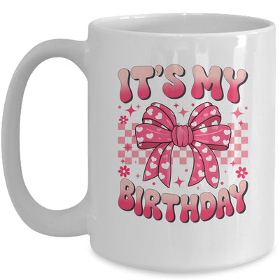 Groovy It's My Birthday Girls Women Teens Coquette Bow Bday Mug | teecentury