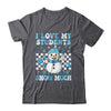 Groovy Love My Students Snow Much Christmas Snowman Teacher Shirt & Sweatshirt | teecentury