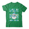 Groovy Love My Students Snow Much Christmas Snowman Teacher Shirt & Sweatshirt | teecentury