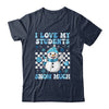 Groovy Love My Students Snow Much Christmas Snowman Teacher Shirt & Sweatshirt | teecentury
