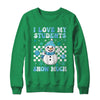 Groovy Love My Students Snow Much Christmas Snowman Teacher Shirt & Sweatshirt | teecentury