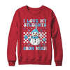 Groovy Love My Students Snow Much Christmas Snowman Teacher Shirt & Sweatshirt | teecentury