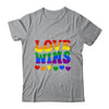 Groovy Love Wins Rainbow Pride Flag Colors LGBT Gay Shirt & Tank Top | teecentury