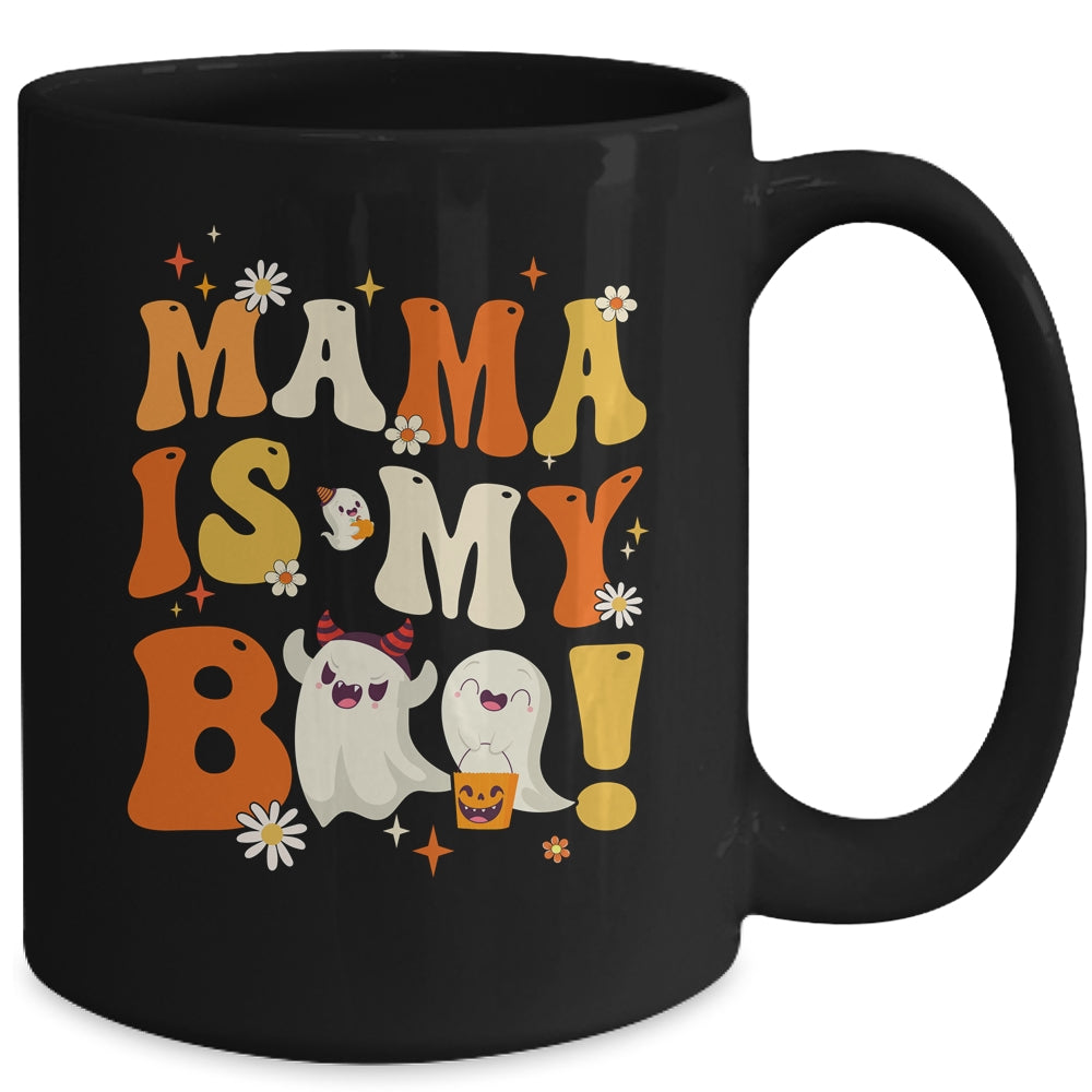 Groovy Mama Is My Boo Halloween Boys Girls Kids Mug | teecentury