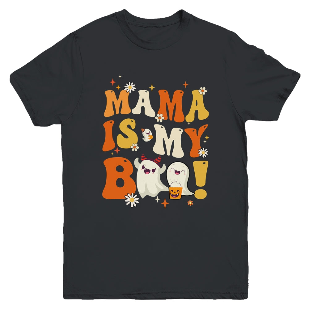 Groovy Mama Is My Boo Halloween Boys Girls Kids Youth Shirt | teecentury
