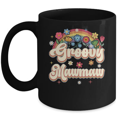 Groovy Mawmaw Retro Hippie Peace Sign Floral Mothers Day Mug | teecentury