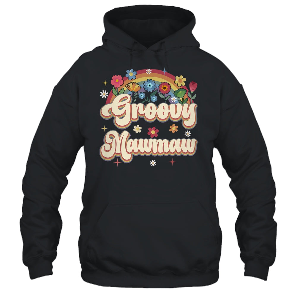 Groovy Mawmaw Retro Hippie Peace Sign Floral Mothers Day Shirt & Tank Top | teecentury