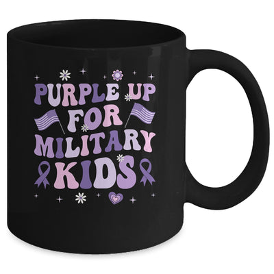 Groovy Military Child Month Purple Up For Military Kids Mug | teecentury