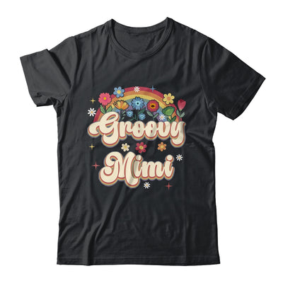 Groovy Mimi Retro Hippie Peace Sign Floral Mothers Day Shirt & Tank Top | teecentury