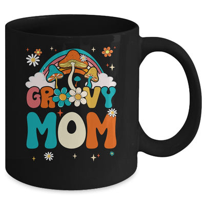 Groovy Mom Birthday Party Theme Decorations Rainbow Family Mug | teecentury