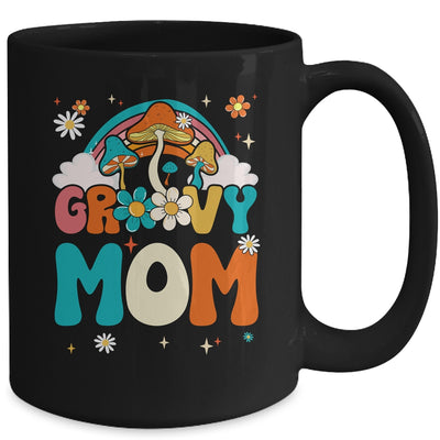 Groovy Mom Birthday Party Theme Decorations Rainbow Family Mug | teecentury