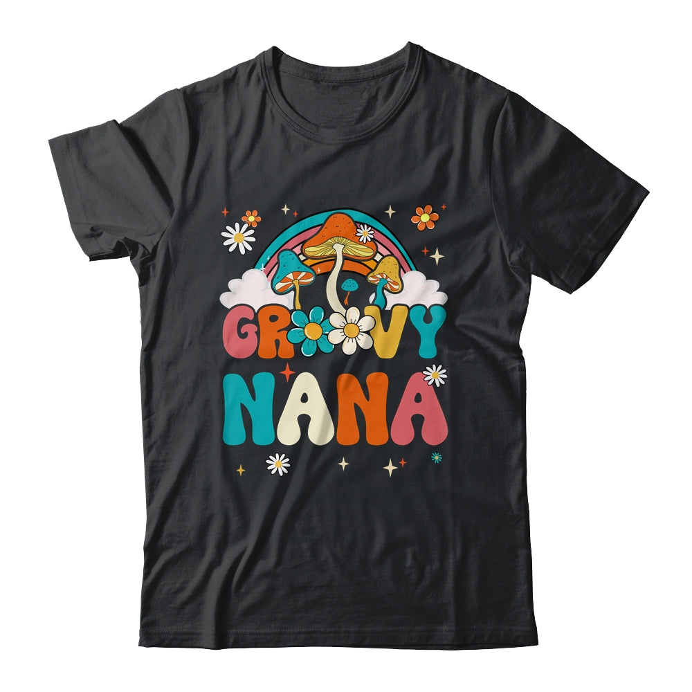 Groovy Nana Birthday Party Theme Decorations Rainbow Family Shirt & Hoodie | teecentury