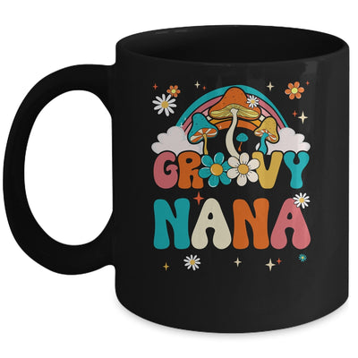 Groovy Nana Birthday Party Theme Decorations Rainbow Family Mug | teecentury
