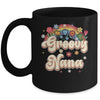 Groovy Nana Retro Hippie Peace Sign Floral Mothers Day Mug | teecentury