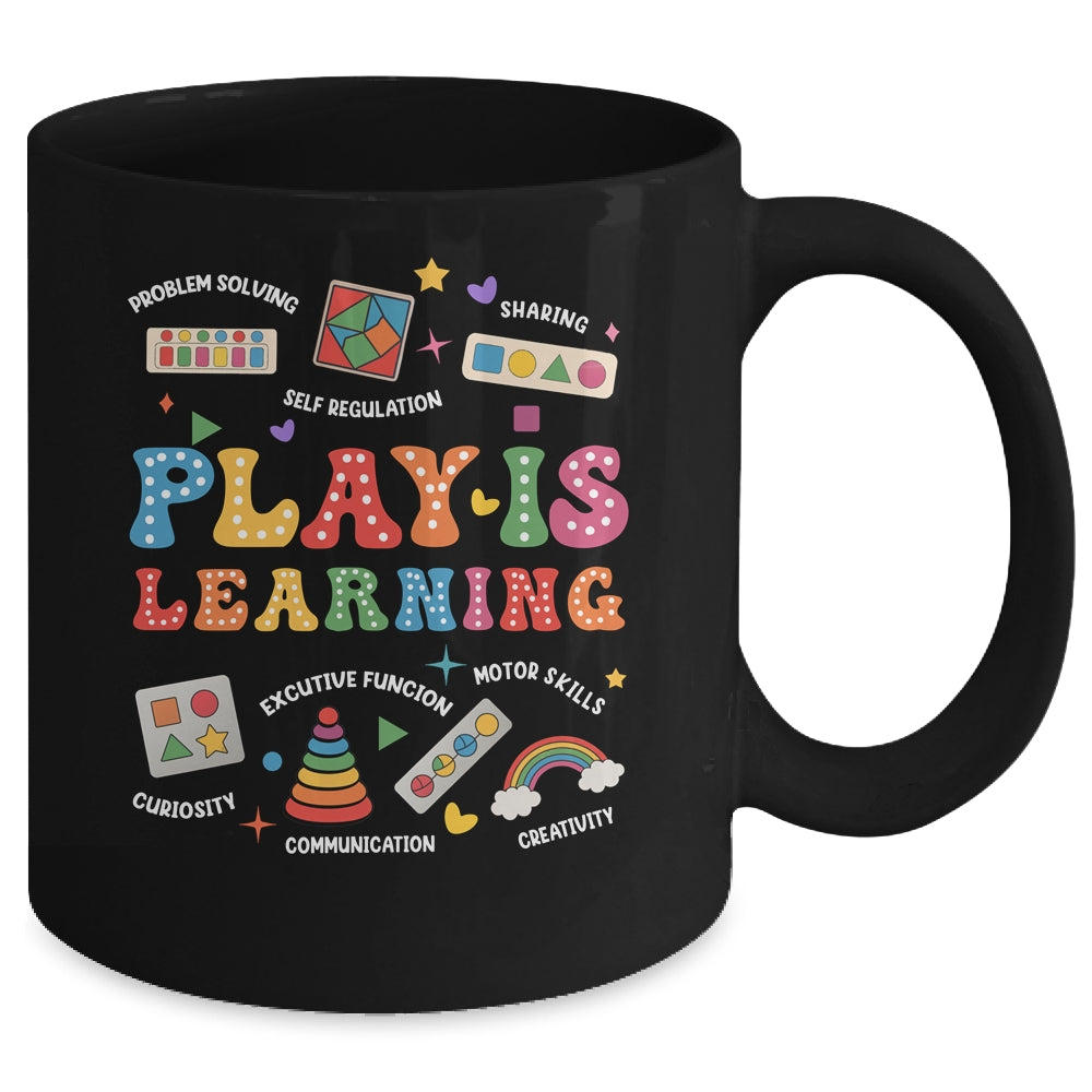 Groovy Play Is Learning Kindergarten Teacher Appreciation Mug | teecentury