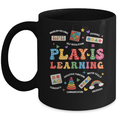 Groovy Play Is Learning Kindergarten Teacher Appreciation Mug | teecentury