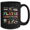 Groovy Play Is Learning Kindergarten Teacher Appreciation Mug | teecentury