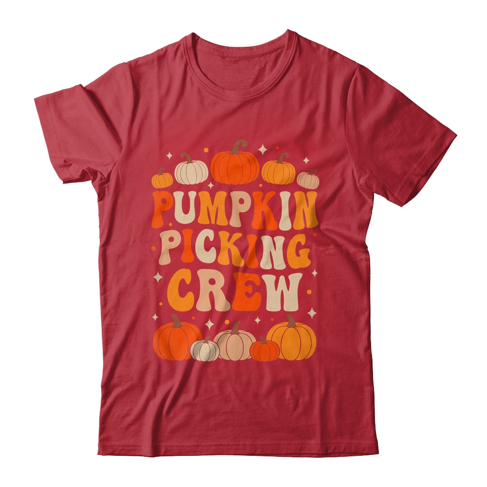 Groovy Pumpkin Picking Crew Matching Family Group Autumn Shirt & Sweatshirt | teecentury