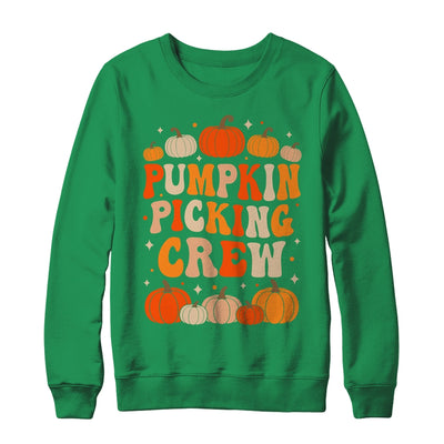 Groovy Pumpkin Picking Crew Matching Family Group Autumn Shirt & Sweatshirt | teecentury