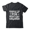 Groovy Purple Up For Military Kids Military Child Month Shirt & Hoodie | teecentury