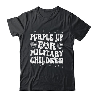 Groovy Purple Up For Military Kids Military Child Month Shirt & Hoodie | teecentury