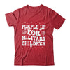 Groovy Purple Up For Military Kids Military Child Month Shirt & Hoodie | teecentury