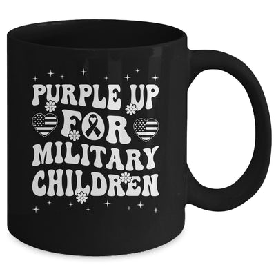 Groovy Purple Up For Military Kids Military Child Month Mug | teecentury