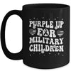 Groovy Purple Up For Military Kids Military Child Month Mug | teecentury