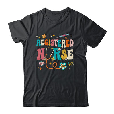 Groovy RN Registered Nurse Week Nursing Stethoscope Cute Shirt & Tank Top | teecentury