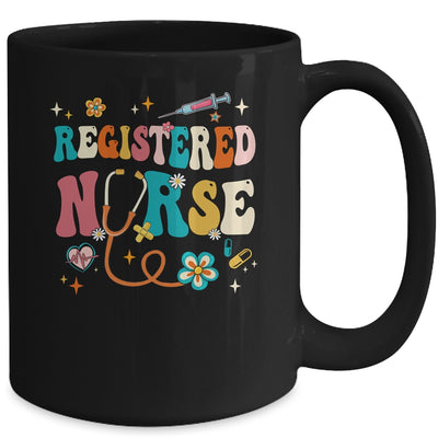 Groovy RN Registered Nurse Week Nursing Stethoscope Cute Mug | teecentury