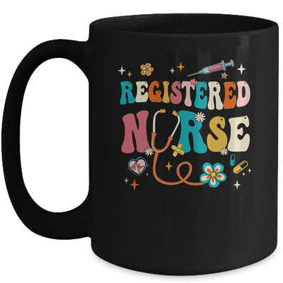 Groovy RN Registered Nurse Week Nursing Stethoscope Cute Mug | teecentury