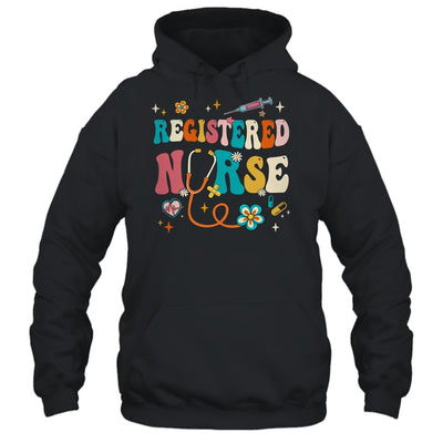 Groovy RN Registered Nurse Week Nursing Stethoscope Cute Shirt & Tank Top | teecentury