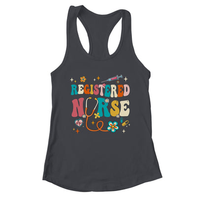 Groovy RN Registered Nurse Week Nursing Stethoscope Cute Shirt & Tank Top | teecentury