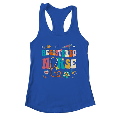 Groovy RN Registered Nurse Week Nursing Stethoscope Cute Shirt & Tank Top | teecentury