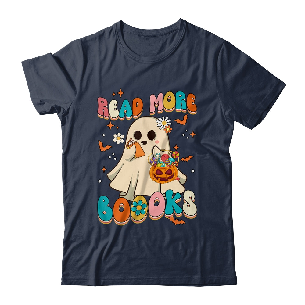 Groovy Read More Books Cute Ghost Boo Funny Halloween Kids Shirt & Hoodie | teecentury